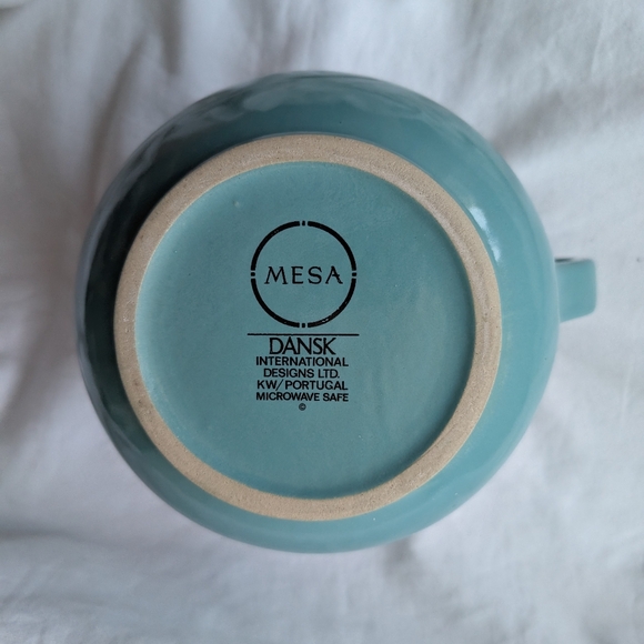 Vintage Dansk Mesa Turquoise Ceramic Pitcher Discontinued - Picture 8 of 10